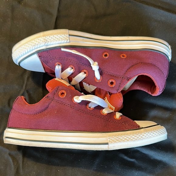 Converse Red and Purple Chuck Taylor Sneakers Classic Design 4 - Picture 3 of 9
